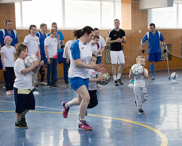 Открытая тренировка по футболу для детей с синдромом Дауна